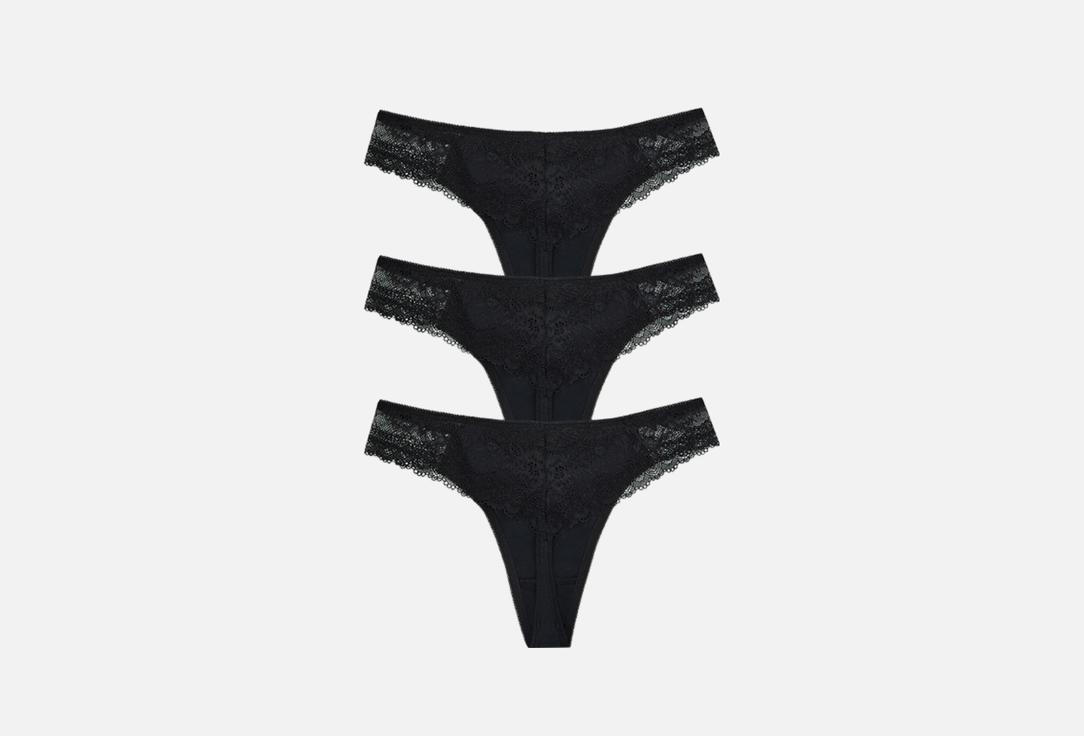 Изображение товара Набор трусиков-стрингов Mark Formelle черный