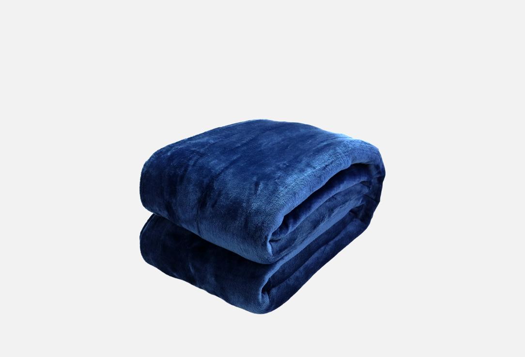 Изображение товара Плед велсофт Микс королевский синий 200x220 см уютное домашнее покрывало