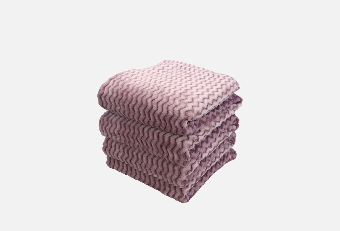 Изображение товара Плед ND HOME Зигзаг Лилия 200x220 см велсофт жаккардовый рисунок