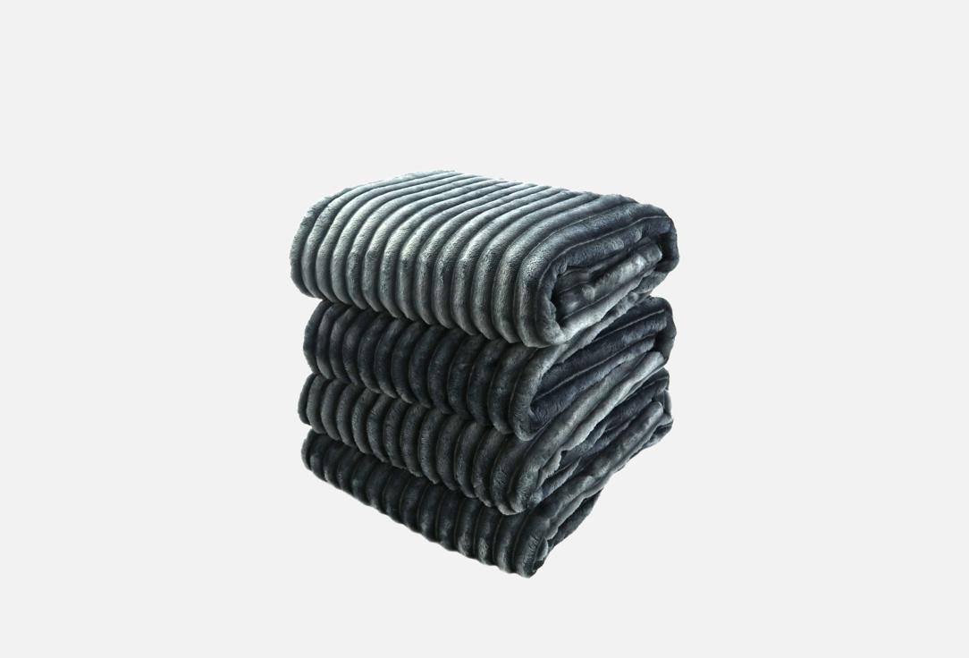 Изображение товара Плед ND HOME Полоски, графит 200х220