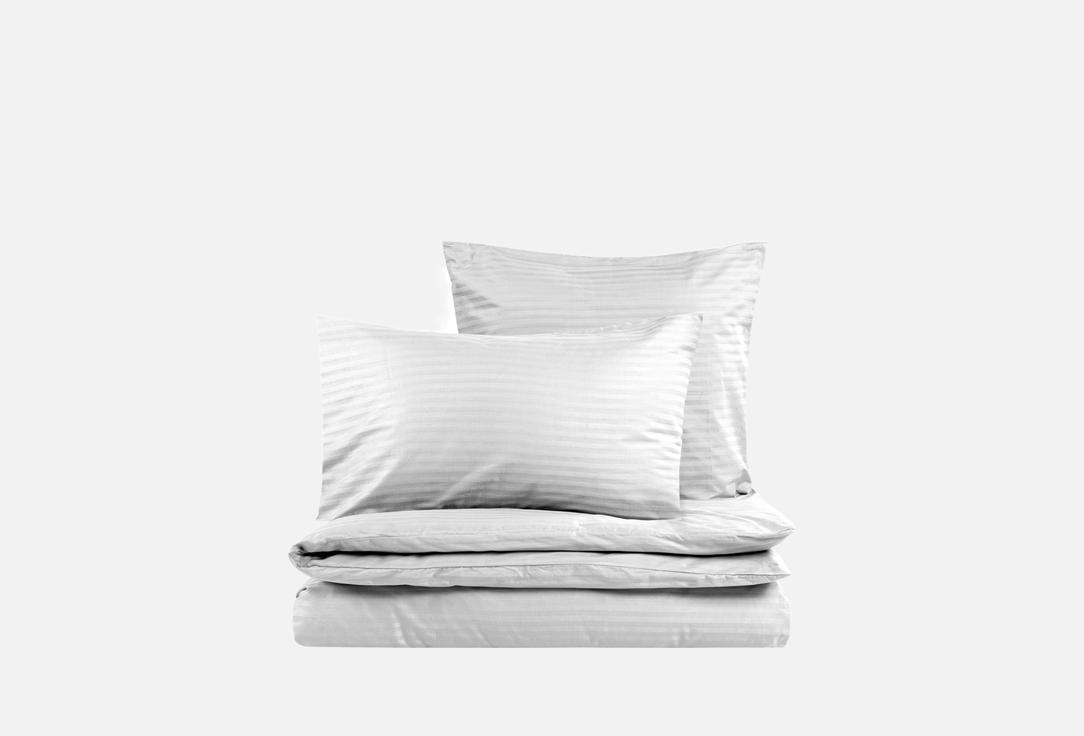 

Комплект постельного белья УНИСОН, Белый, White, страйп-сатин, наволочки 50х70, двуспальный 2-спальный мл