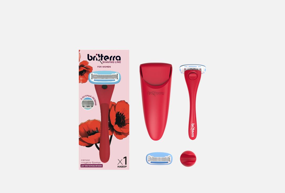 Изображение товара Женская бритва-станок + 1 кассета BRITTERRA RED