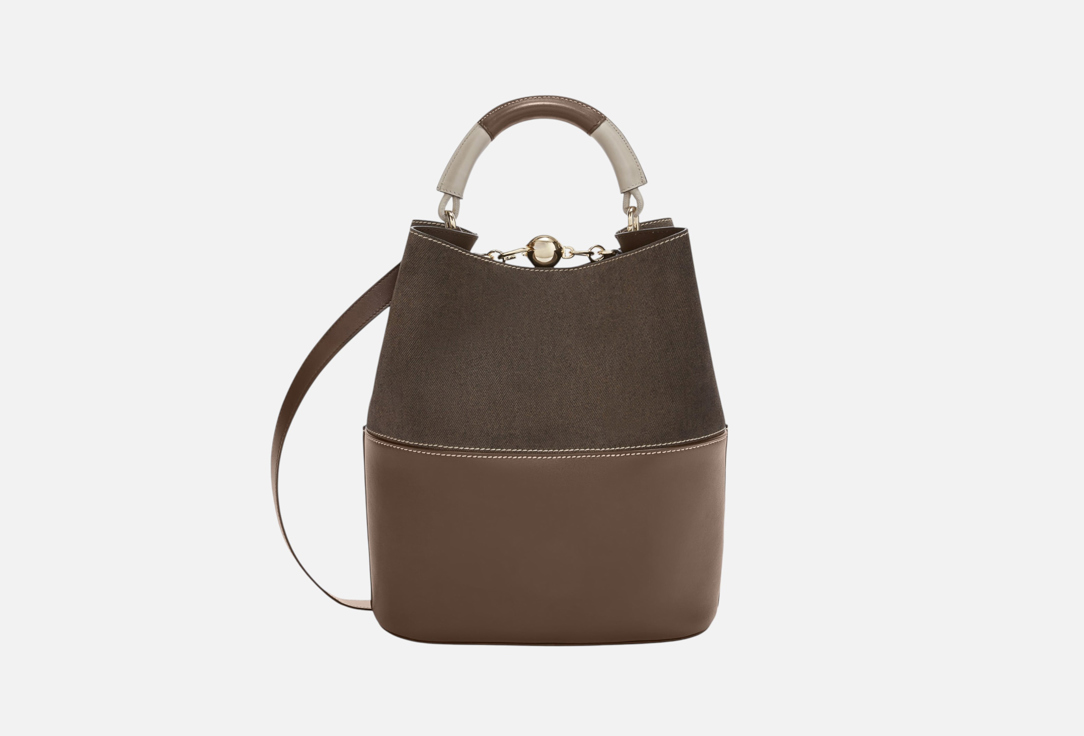 Изображение товара Кожаная сумка ведро Furla Sfera 26 см с замшей и логотипом