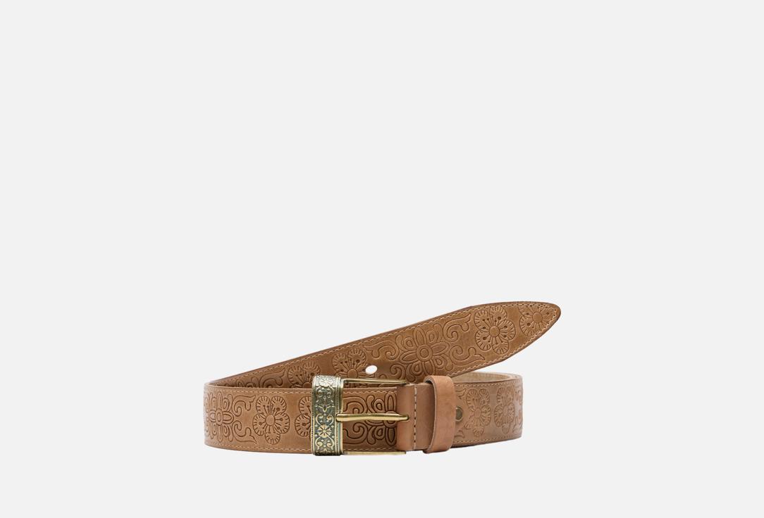 Изображение товара Женский ремень из натуральной кожи ALEXANDER TS с узорами и квадратной пряжкой