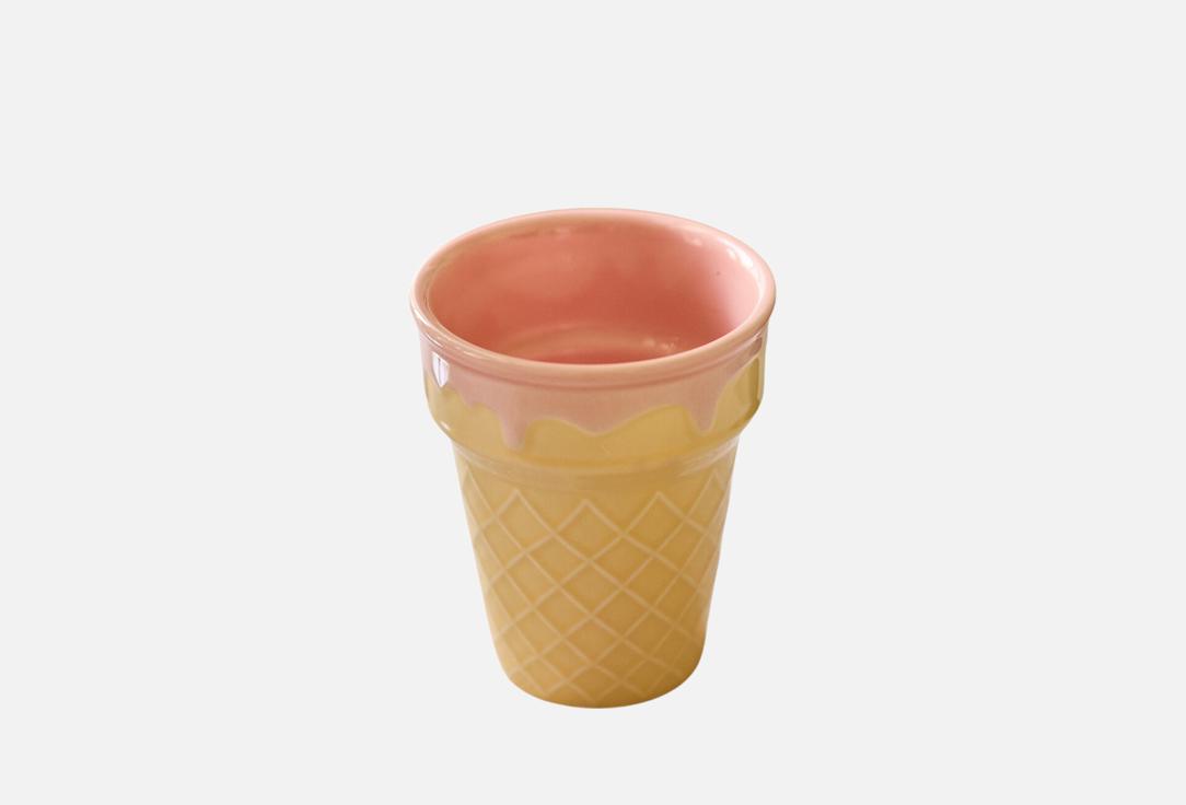 Изображение товара Стакан ROOMI с розовой глазурью, керамический 220 мл