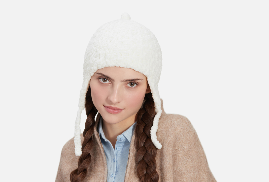 

Шапка CHECK YA HEAD, Белый, С ушками и хвостиком 1 шт