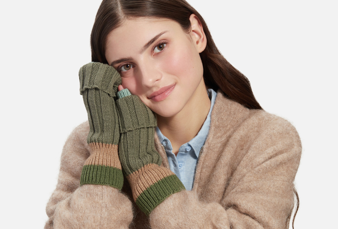 Изображение товара Разноцветные митенки A°t't" с имитацией рукавов для зимы