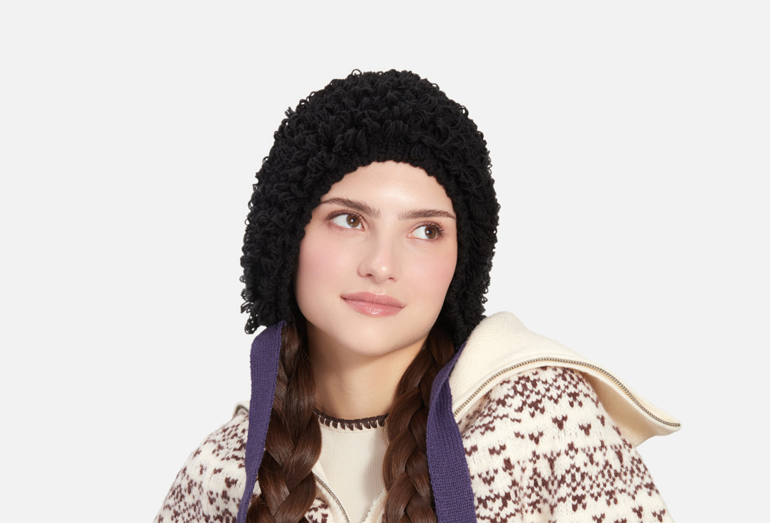 Изображение товара Меховой чепчик Check Ya Head из шерсти и акрила ручной работы зимний