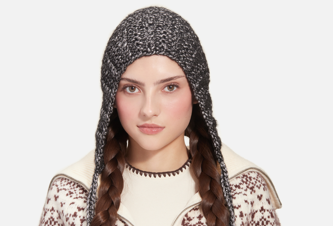 Изображение товара Зимний чепчик Check Ya Head из блестящей пряжи для унисекс