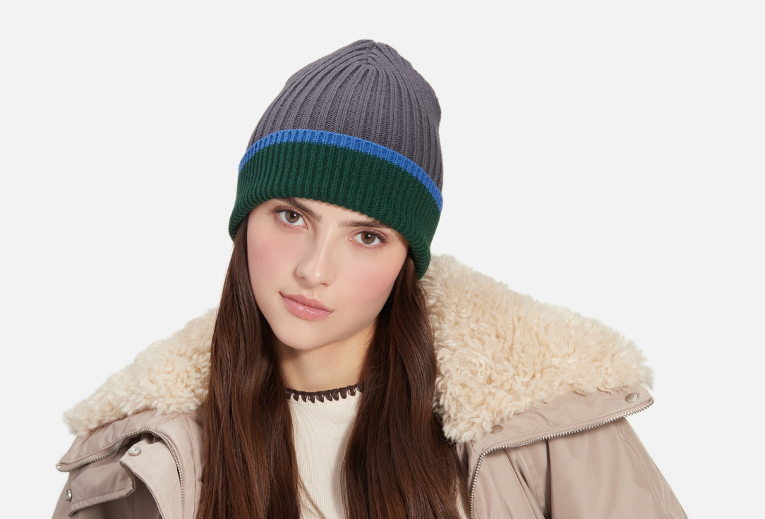 Изображение товара Шапка Check Ya Head колорблок шерсть акрил зимняя унисекс