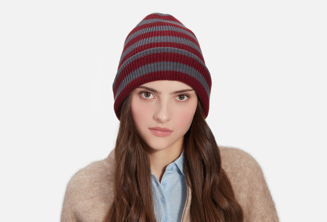 Изображение товара Шапка Check Ya Head двуслойная в полоску для зимы