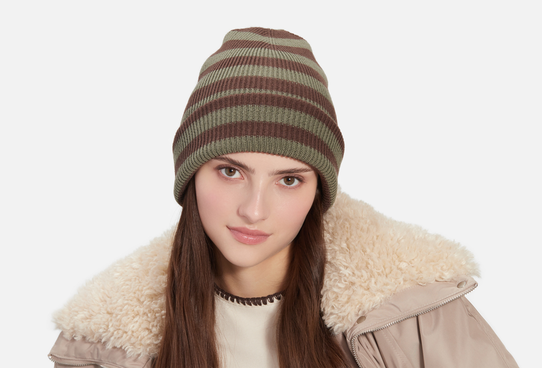 Изображение товара Двуслойная шерстяная шапка Check Ya Head для зимы унисекс