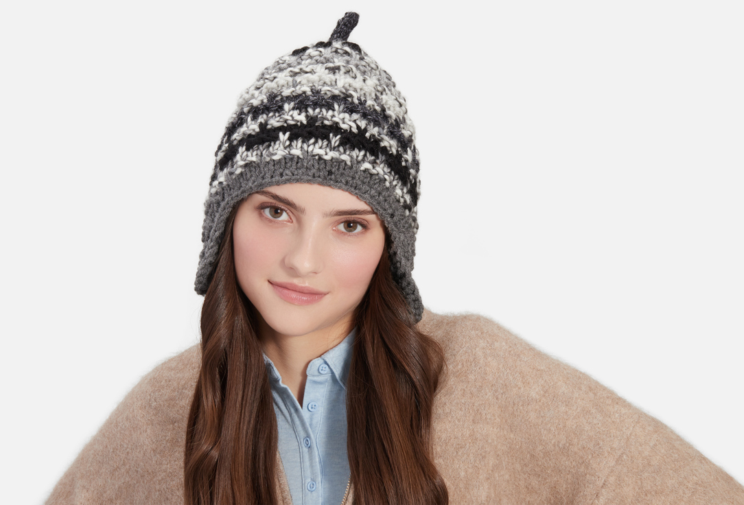 

Шапка CHECK YA HEAD, Серый, С жаккардовым рельефным узором 1 шт