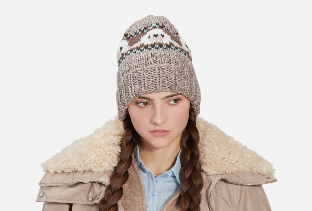 

Шапка CHECK YA HEAD, Бежевый, Белёк 1 шт