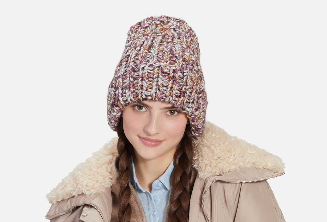 Изображение товара Толстая объемная шапка Check Ya Head из меланжевой пряжи для зимы