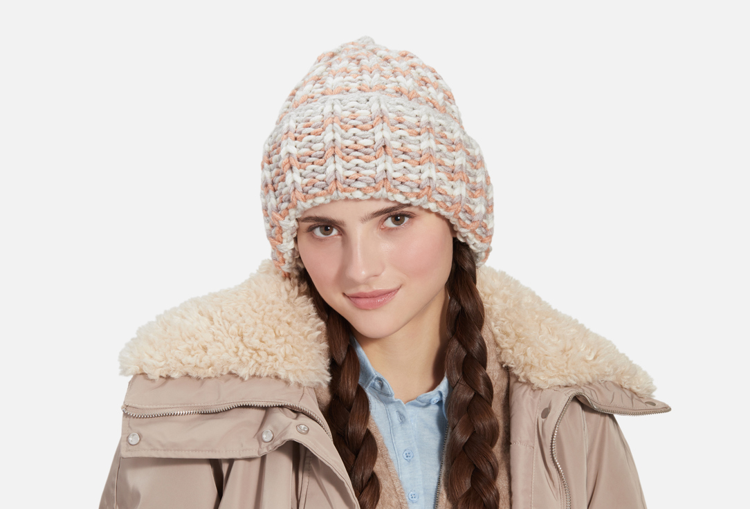 

Шапка CHECK YA HEAD, Бежевый, В тонкую полоску 1 шт