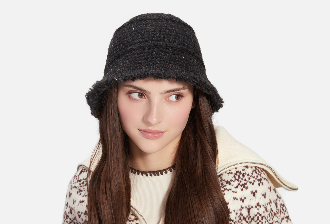 Изображение товара Шляпа Check Ya Head из твидовой пряжи с меховой отделкой, универсальный стиль