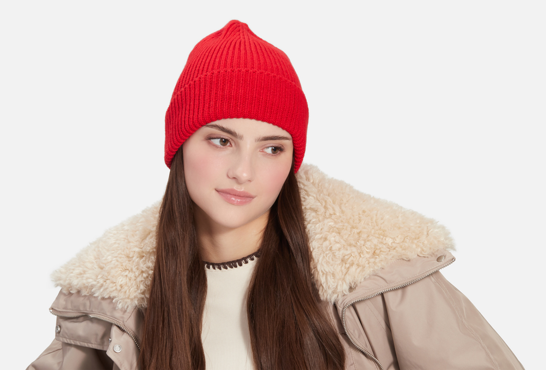 Изображение товара Унисекс зимняя однослойная шапка с двумя отворотами из шерсти вискозы и нейлона