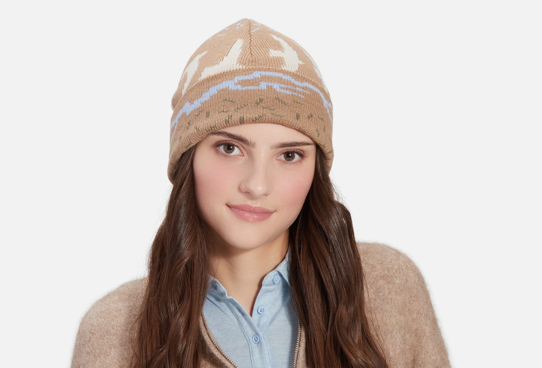 Изображение товара Шапка Check Ya Head Чайки - однослойная зимняя шапка с жаккардовым рисунком