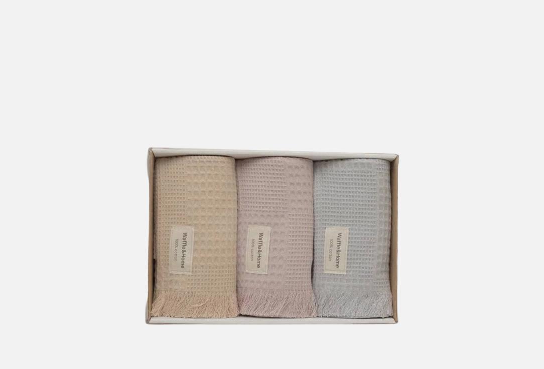 Изображение товара Набор кухонных полотенец Waffle&Home пастель 40х60 см из 100% хлопка