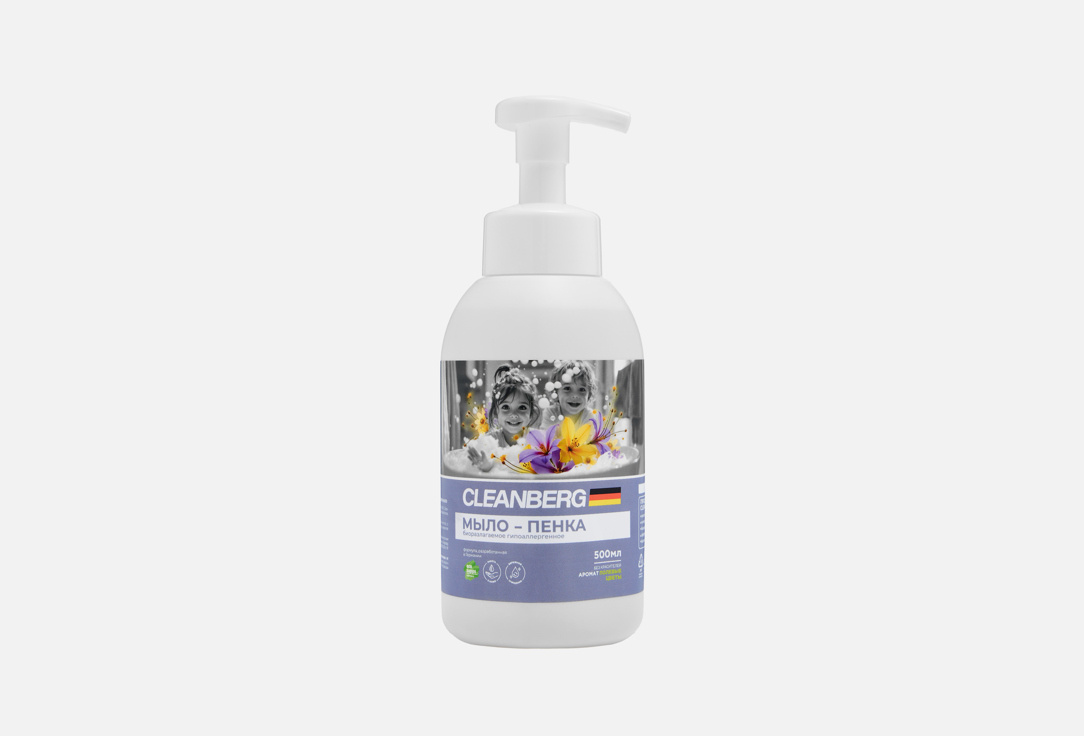 Изображение товара Жидкая гель-пенка для рук и тела Cleanberg Полевые цветы 500 мл