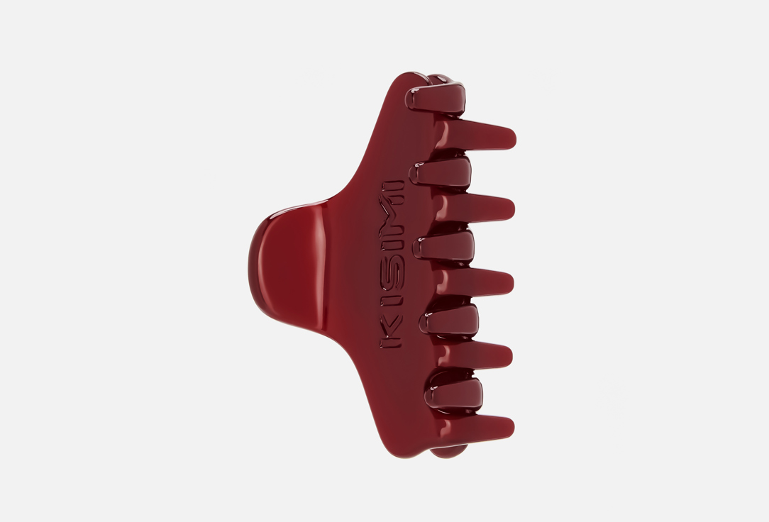 Изображение товара Краб для волос KISIMI Monochrome рубиновый красный 6 см