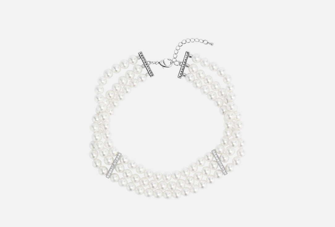 Изображение товара Колье DreamElephant Меган из стеклянного жемчуга с родированием для женщин