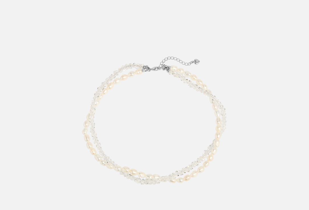 Изображение товара Колье DreamElephant Келли из натурального жемчуга и бусин с родиевым покрытием