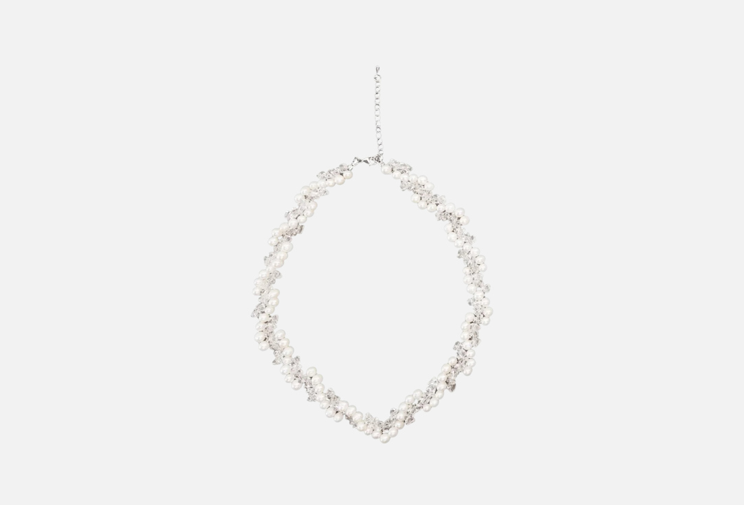 Изображение товара Элегантное колье из жемчуга и хрусталя DreamElephant 35 см для женщин