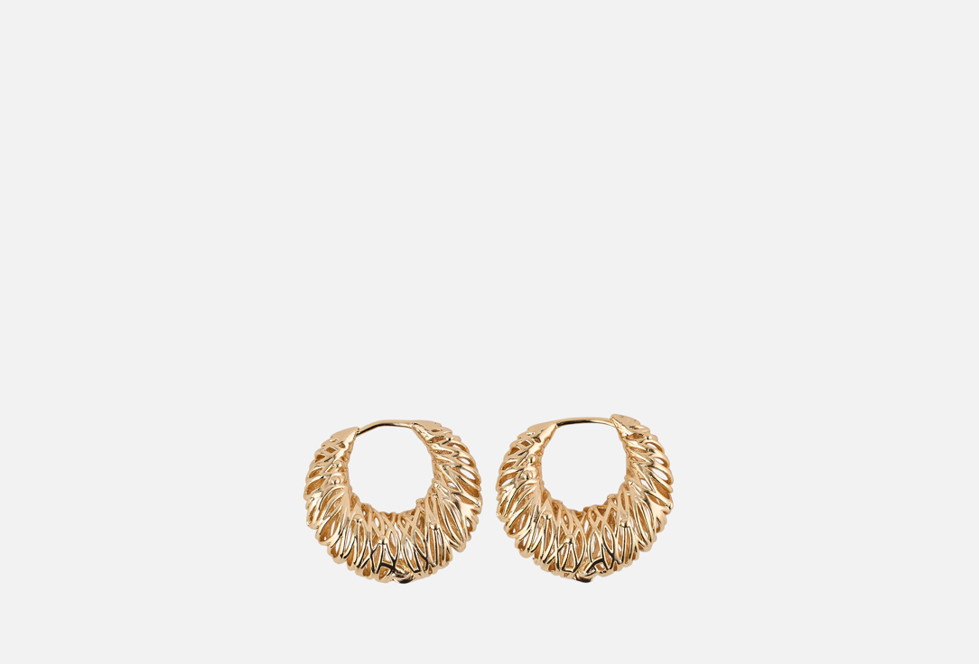 Изображение товара Серьги 19.stone рельефные в золоте