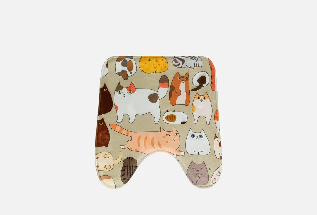 Изображение товара Коврик для туалета JoyArty Котовечеринка, 50x50 см