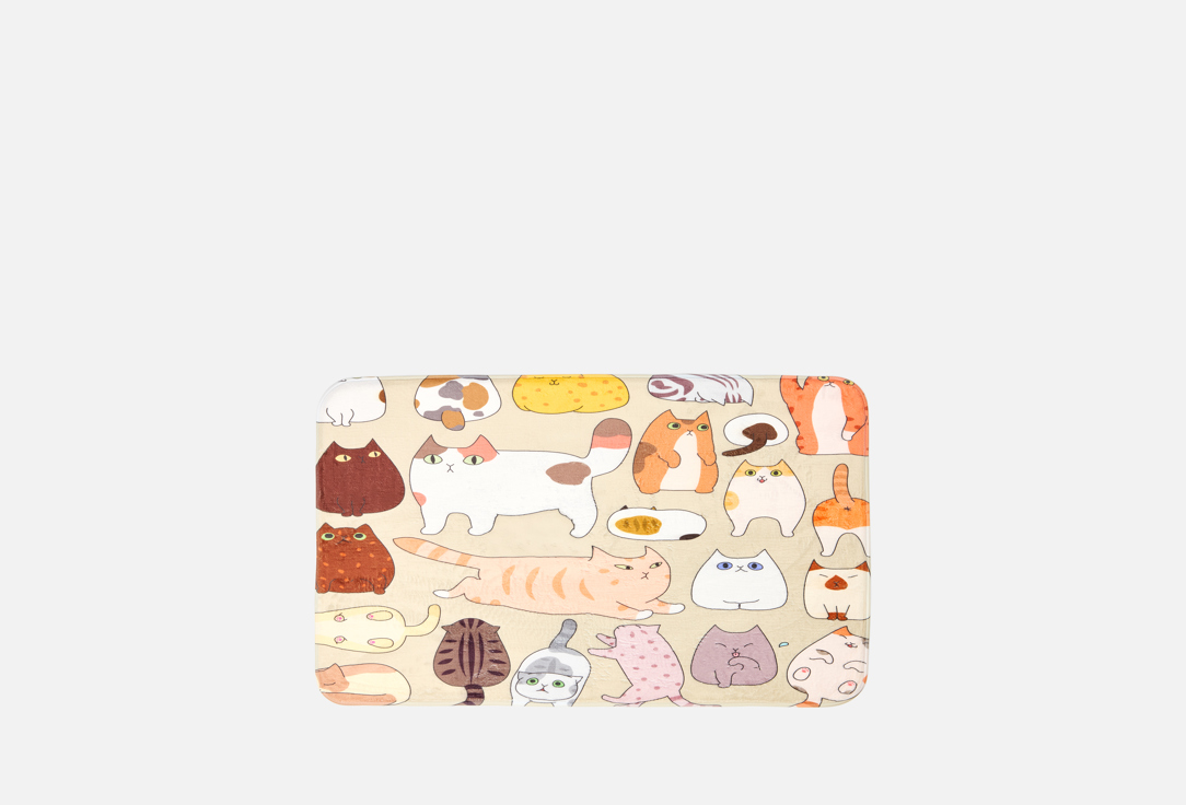 

Коврик для ванной и туалета JOYARTY, Принт, Котовечеринка, 60x100 см 1 шт