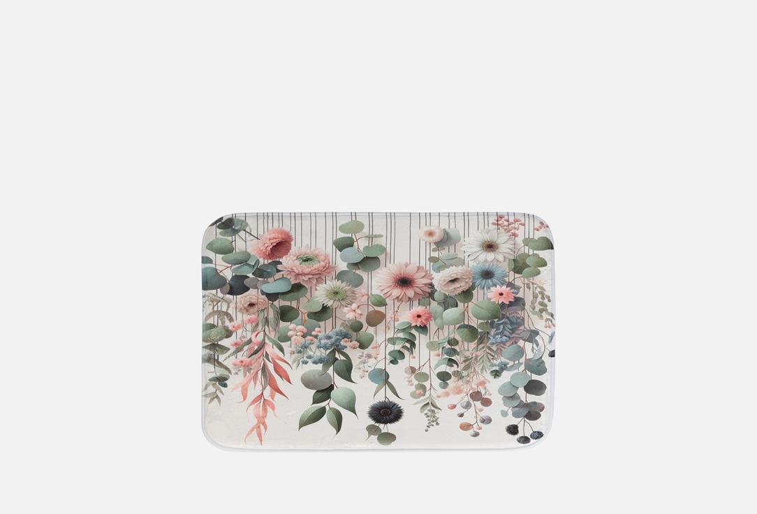 

Коврик для ванной и туалета JOYARTY, Принт, Нежные цветы и эвкалипт, 52х77 см 1 шт