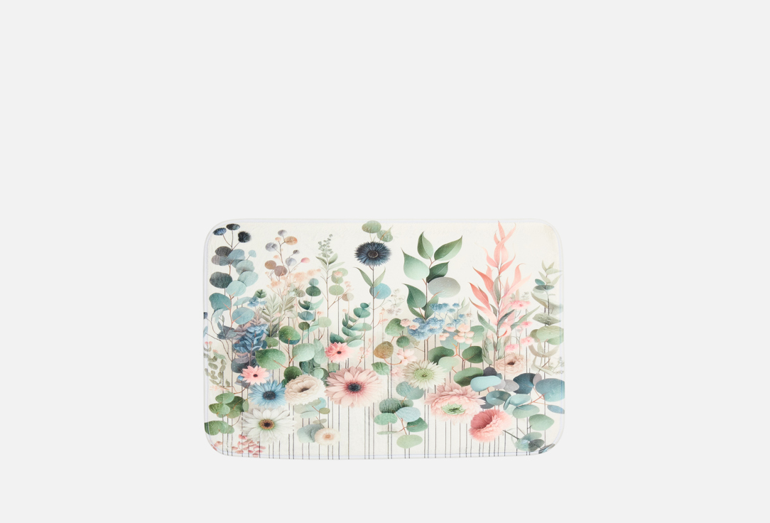 

Коврик для ванной и туалета JOYARTY, Принт, Нежные цветы и эвкалипт, 52х77 см 1 шт