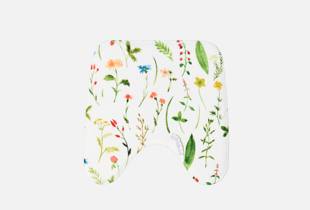 

Коврик для туалета JOYARTY, Принт, Редкие цветы, 50x50 см 1 шт