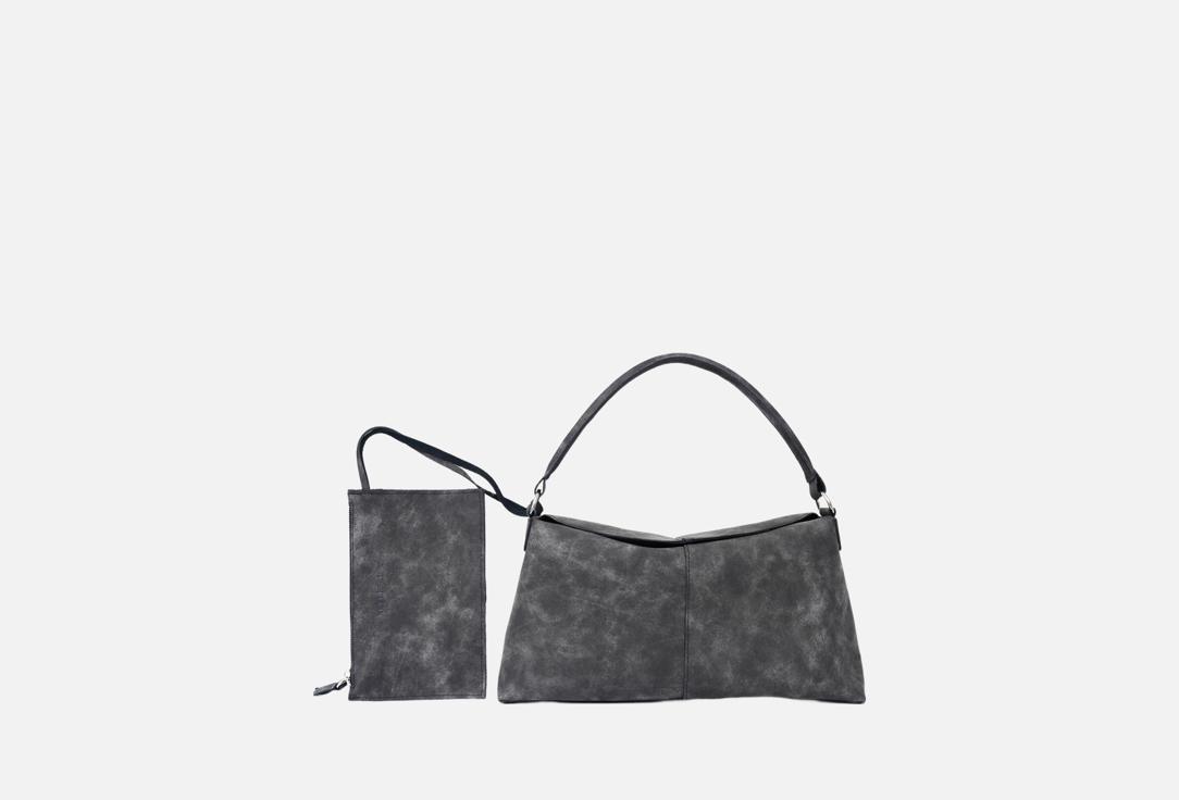 Изображение товара Кожаная сумка-хобо Reversal темно-серая