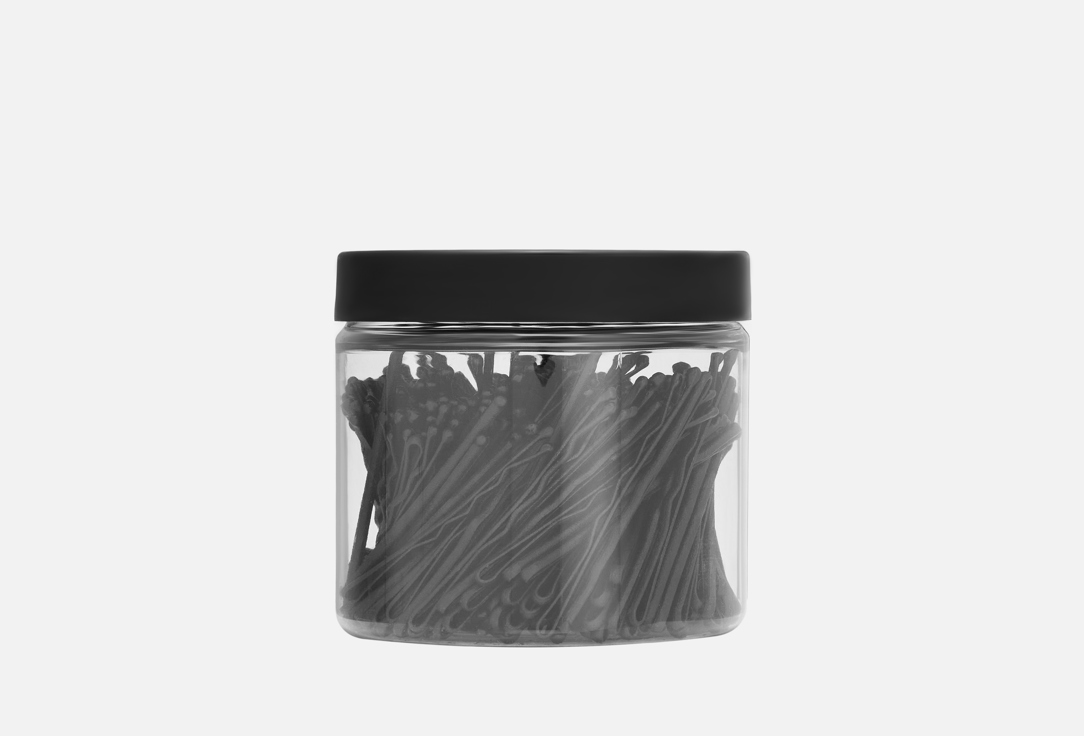 Изображение товара Невидимки для волос Stavver Professional черные 50 мм надежная фиксация прически