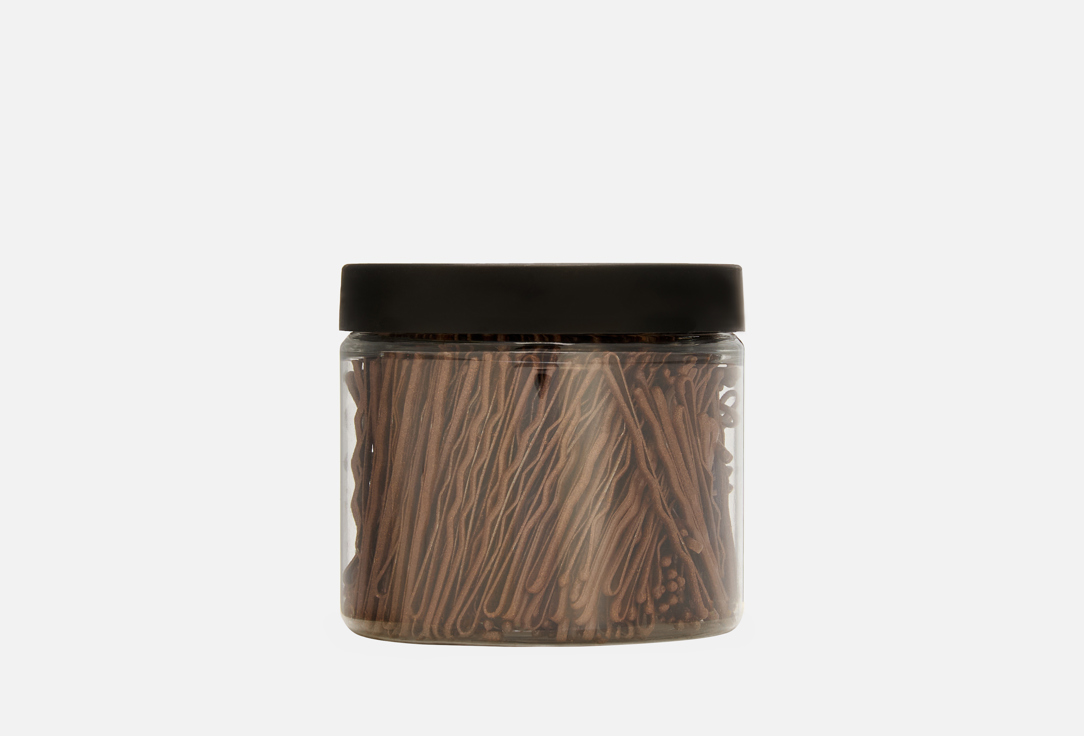 Изображение товара Невидимки для волос Stavver Professional коричневые 50 мм металло-карбон