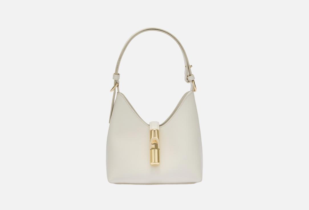 Изображение товара Кожаная сумка хобо FURLA IRIDE MINI с регулируемым ремнем и застежкой Goccia