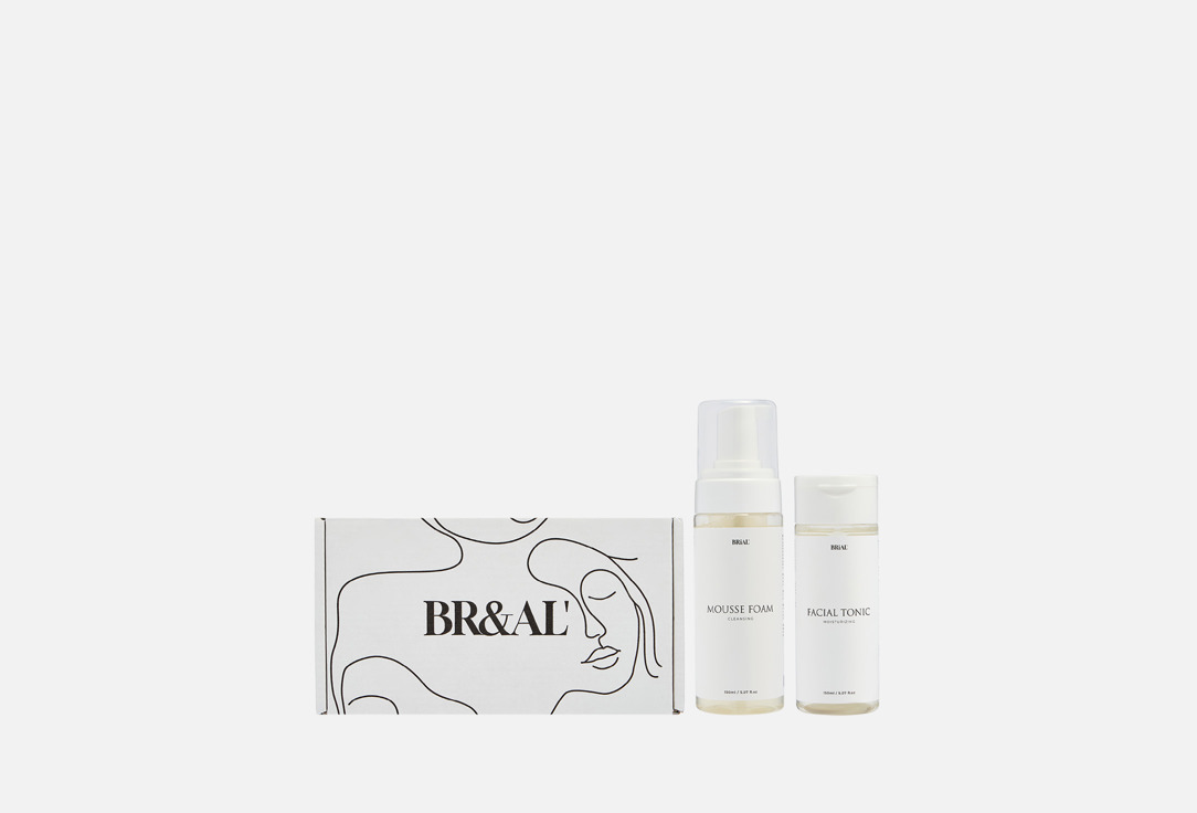 Изображение товара Набор для ухода за кожей лица BR&AL: очищение и увлажнение