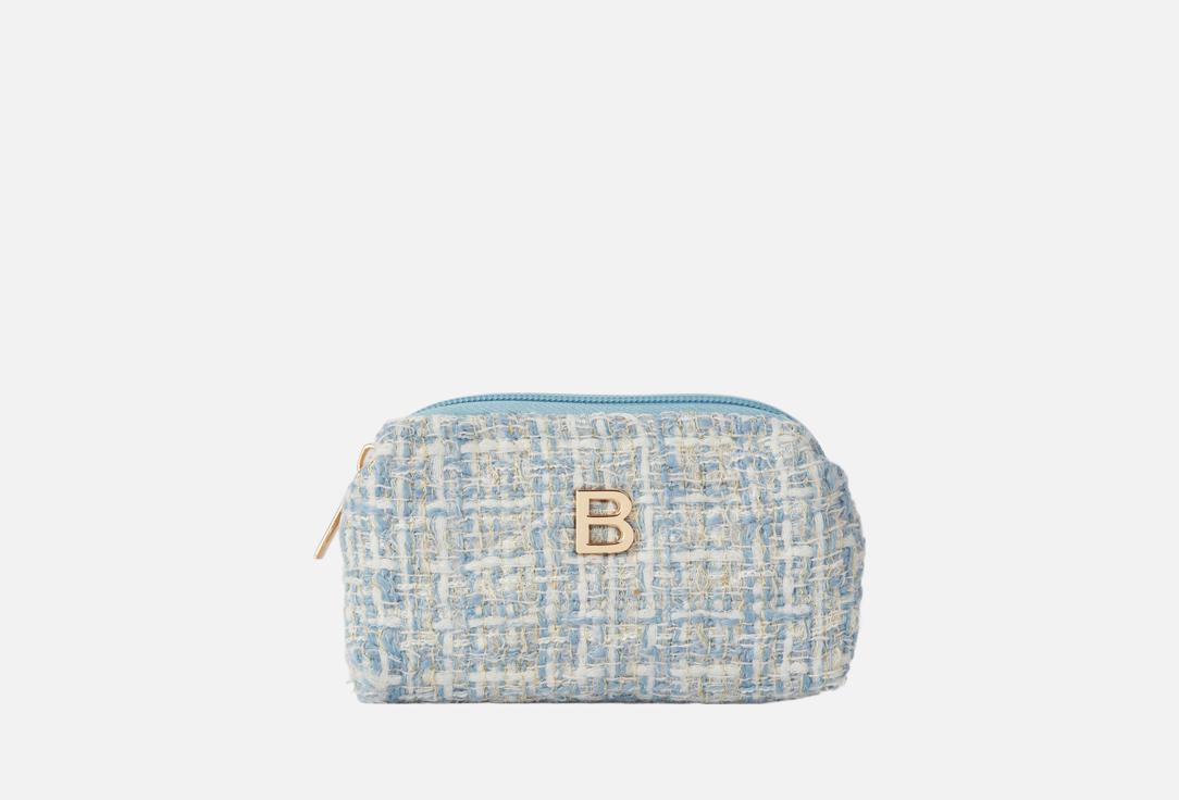 Изображение товара Косметичка BUBA.BRAND голубой алмаз из бархата и атласа, влагостойкая