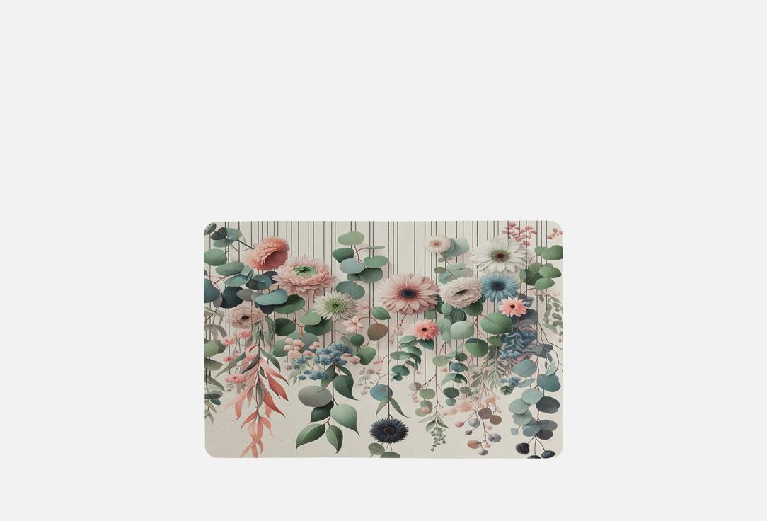 Изображение товара Коврик на стиральную машину JoyArty Нежные цветы и эвкалипт, 58x38 см