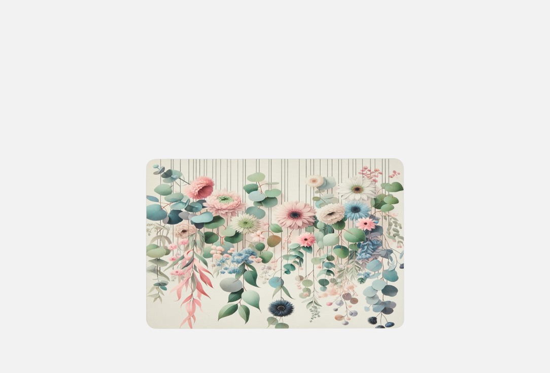 Изображение товара Коврик для ванной JoyArty 58x38 см нежные цветы и эвкалипт