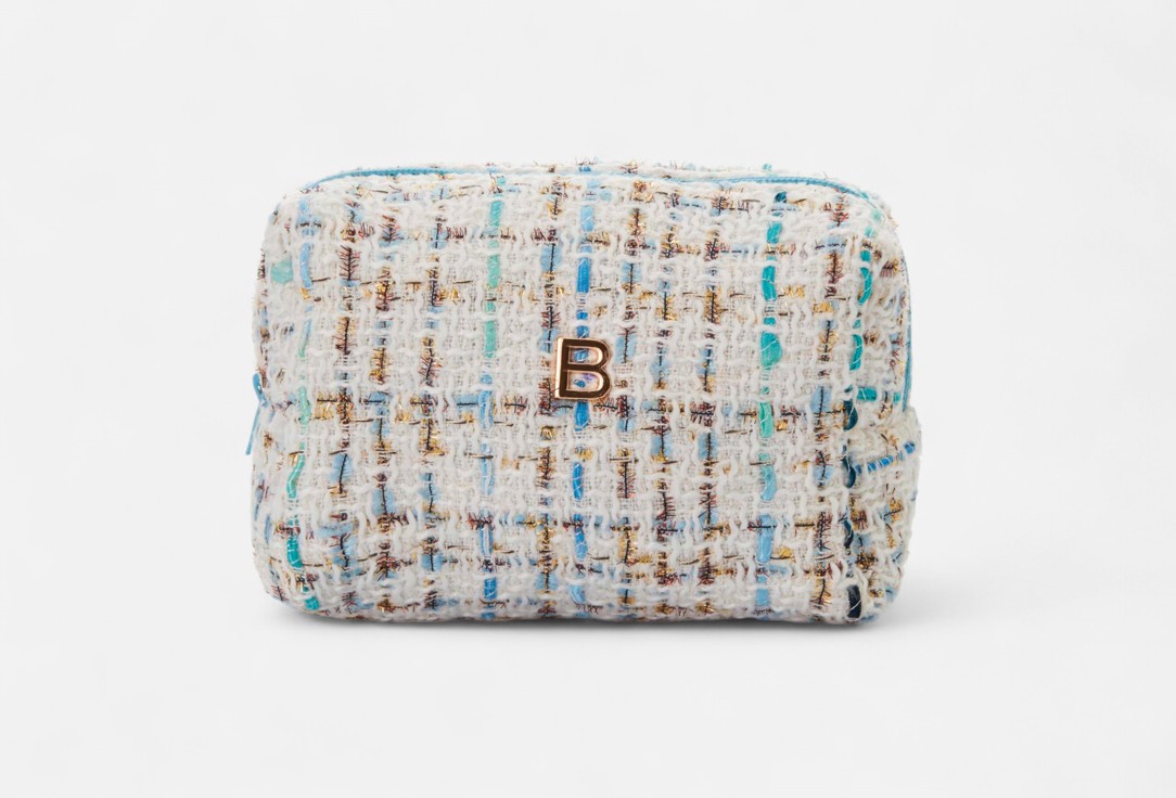 Изображение товара Косметичка BUBA.BRAND Благородный белый опал из атласа и твида