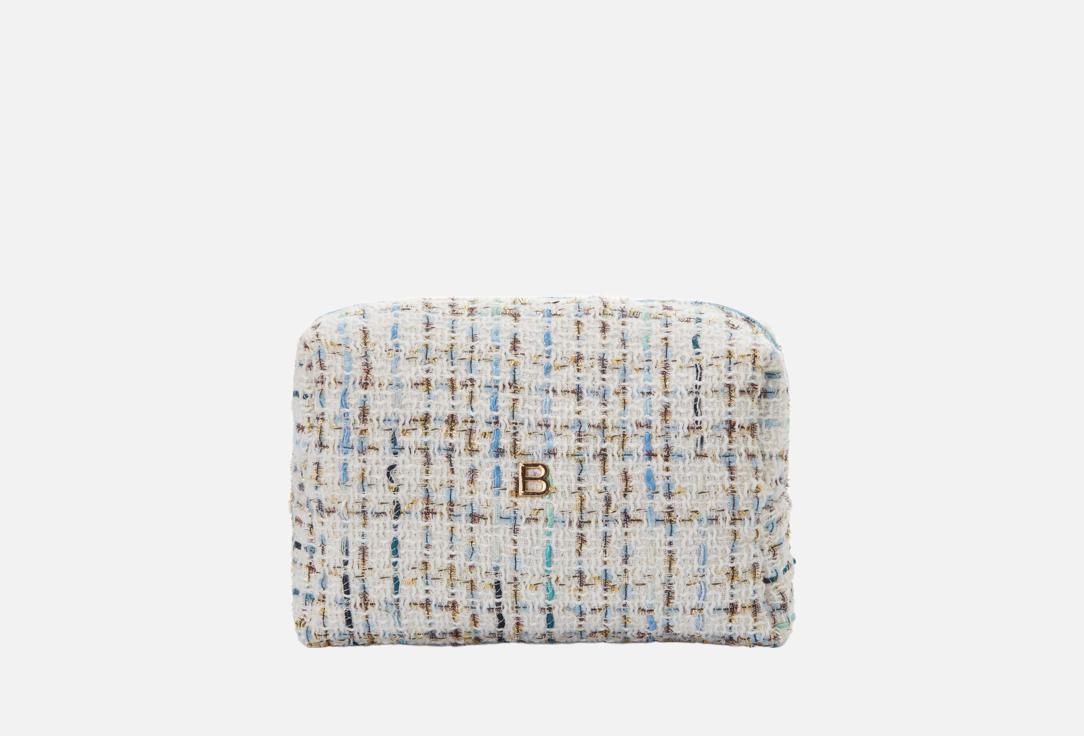 Изображение товара Стильная косметичка BUBA.BRAND Благородный белый опал из атласа и твида