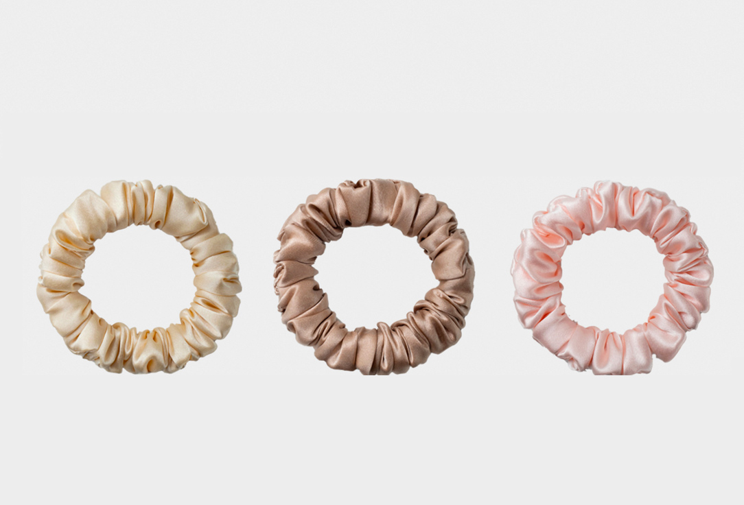 

Набор шелковых резинок для волос SILK UNIVERSE, Мультиколор, Мокка мусс, шампань, розовая пудра 3 шт