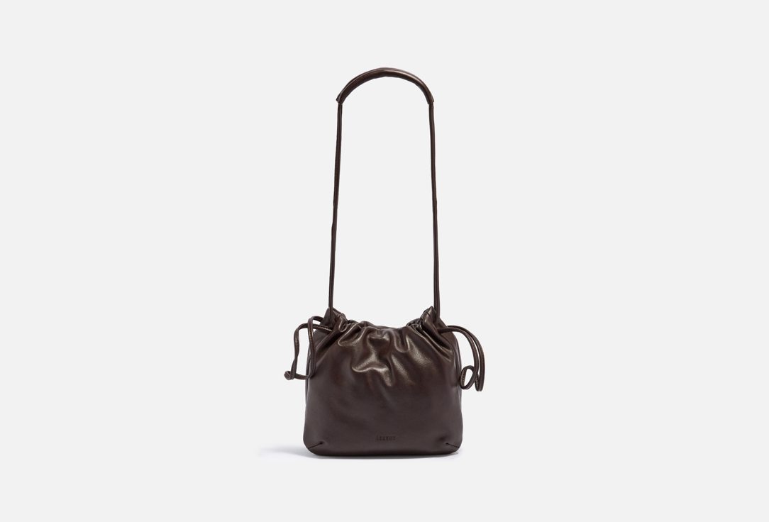 Изображение товара Женская кожаная сумка-кисет Askent темно-коричневая трансформируемая