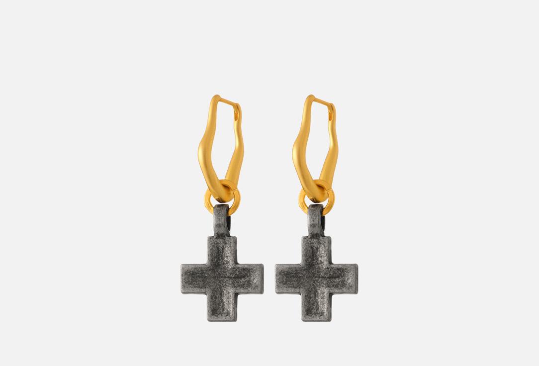 Изображение товара Серьги SAFINA CONCEPT Heritage unisex из латуни с позолотой 24 карата