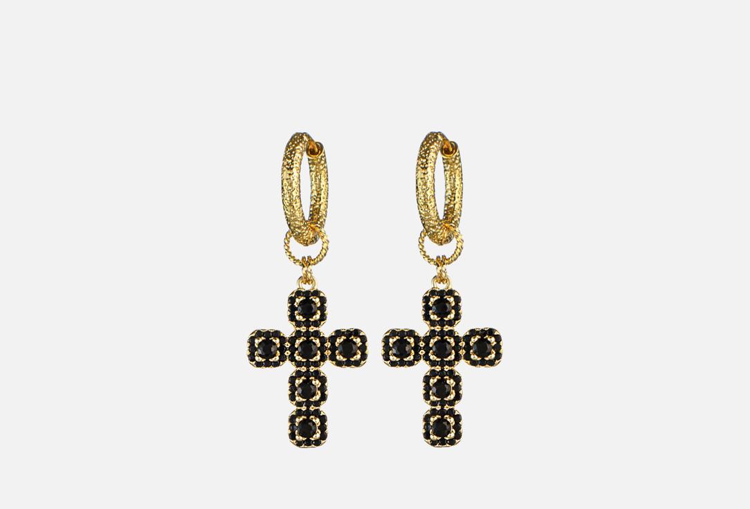 Изображение товара Серьги SAFINA CONCEPT Direct gold black