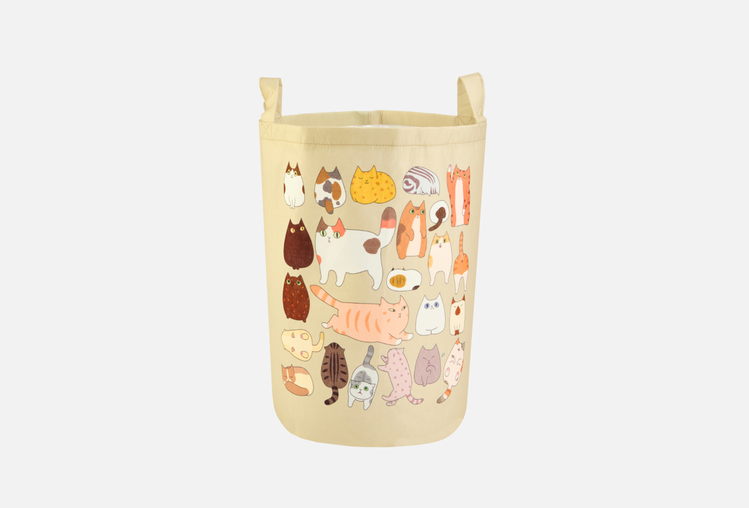Изображение товара Корзина для белья JoyArty Котовечеринка 60x40 см из полиэстера